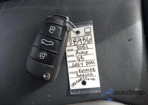 2021 Audi Q3 Premium 45 Tfsi S Line Quattro Tiptronic из США, поврежденный, VIN WA1DECF39M1102591